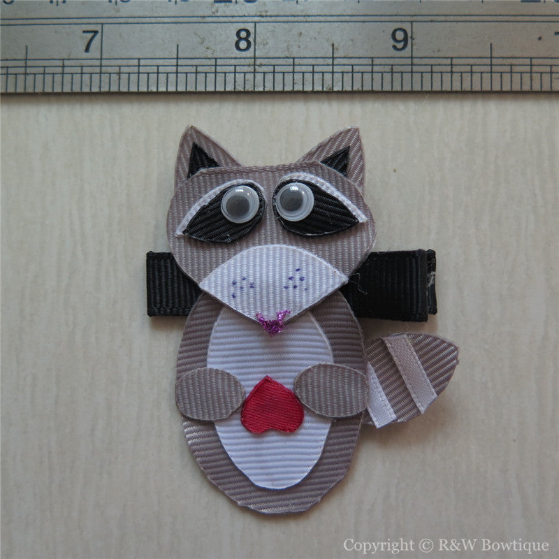 Raccoon Sculptured Hair Clip