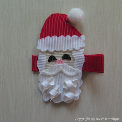 Santa Claus #B Sculptured Hair Clip
