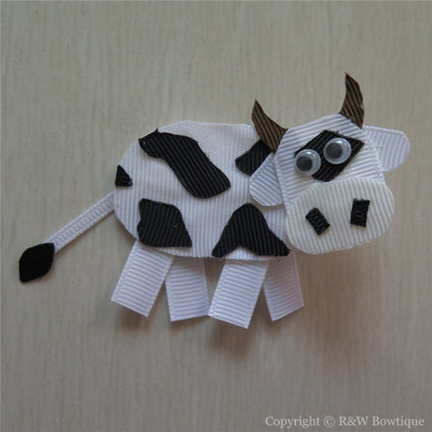 Milk Cow Sculptured Hair Clip