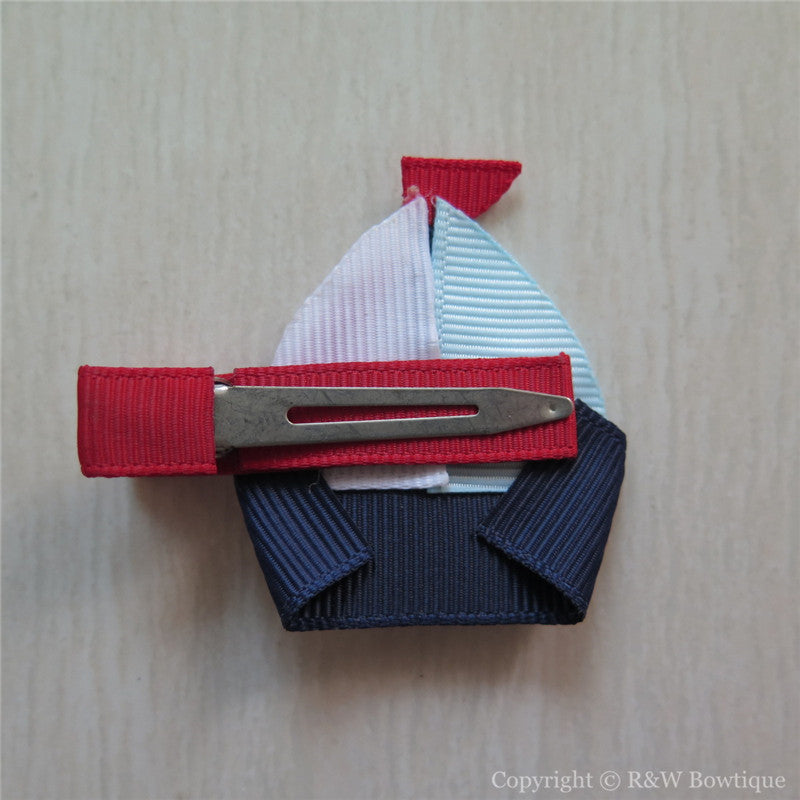 Sailboat #C Sculptured Hair Clip
