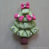Christmas Tree #A-C Sculptured Hair Clip