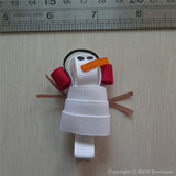 Snowman #B Sculptured Hair Clip