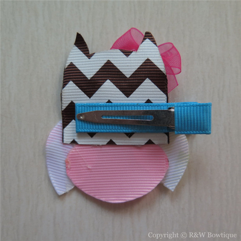 Easter Owl Sculptured Hair Clip