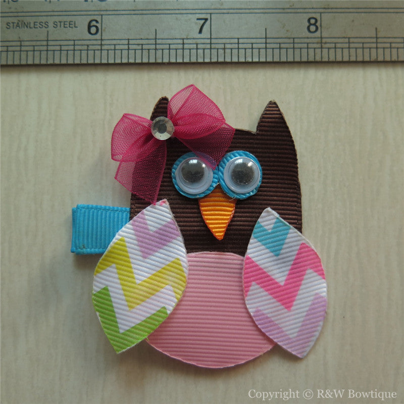 Easter Owl Sculptured Hair Clip