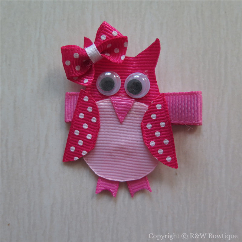 Owl #G Sculptured Hair Clip