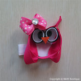 Valentine Owl Sculptured Hair Clip