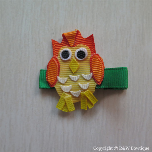 Owl #D Sculptured Hair Clip