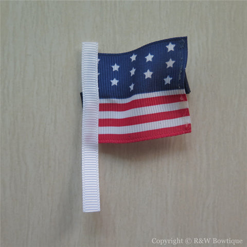 USA Flag Sculptured Hair Clip
