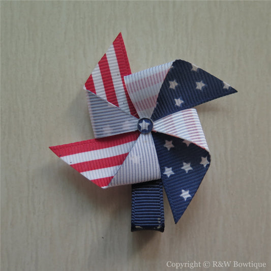 USA Pinwheel Sculptured Hair Clip