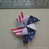 USA Pinwheel Sculptured Hair Clip