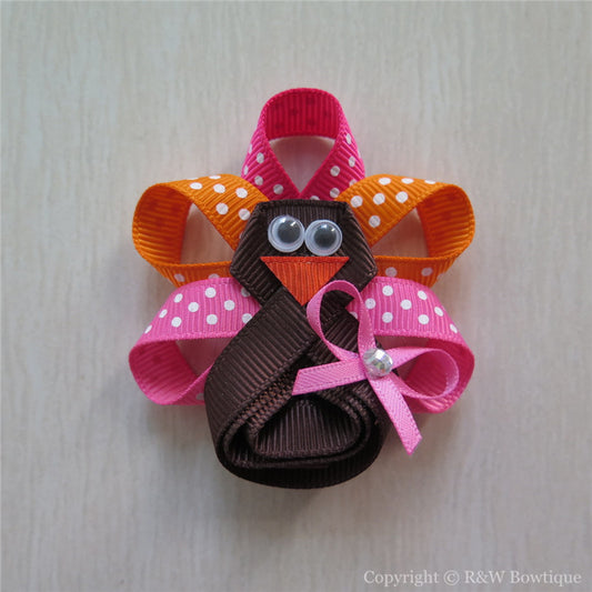 Thanksgiving Turkey #A Sculptured Hair Clip