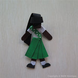 African Girl Scouts Sculptured Hair Clip