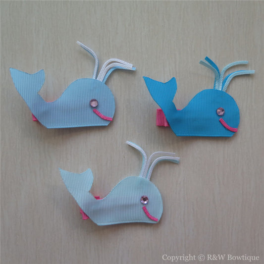 Whale #B Sculptured Hair Clip