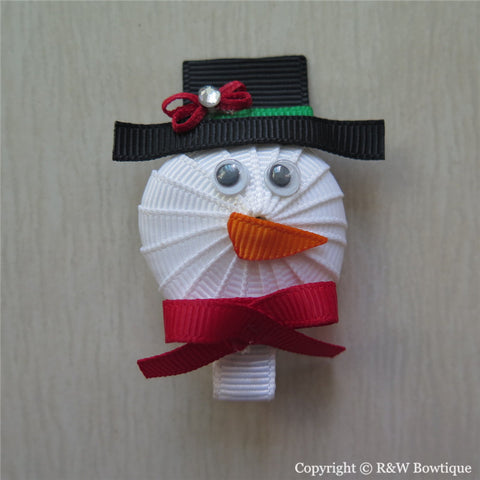 Snowman #E Sculptured Hair Clip
