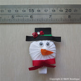 Snowman #E Sculptured Hair Clip