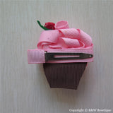 Cupcake #C Sculptured Hair Clip