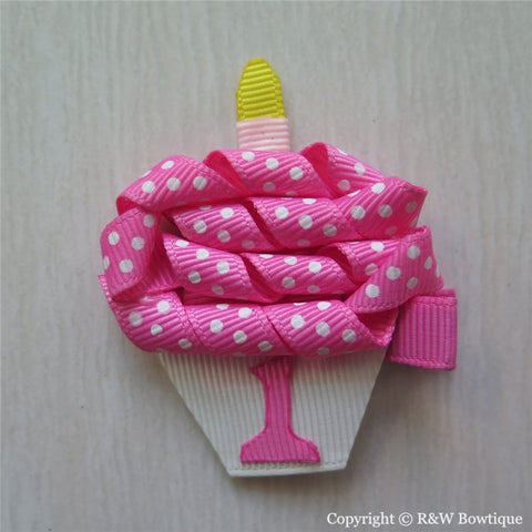 Birthday Cake Sculptured Hair Clip