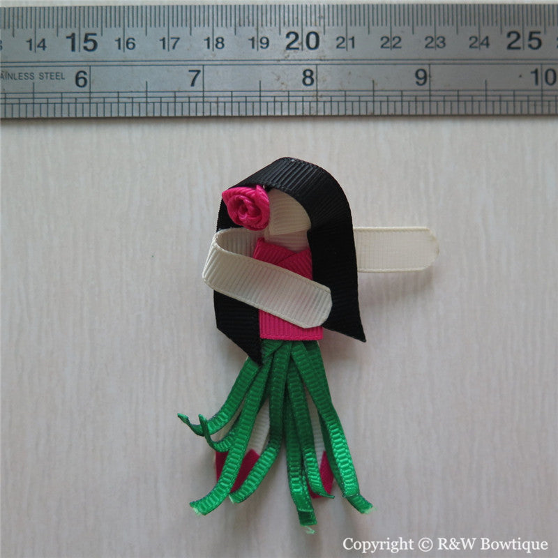 Hula Girl Sculptured Hair Clip