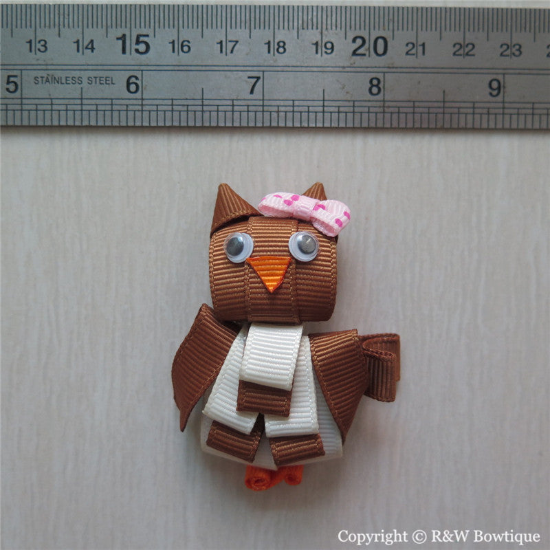 Owl #B Sculptured Hair Clip