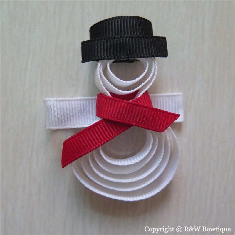 Snowman #A Sculptured Hair Clip