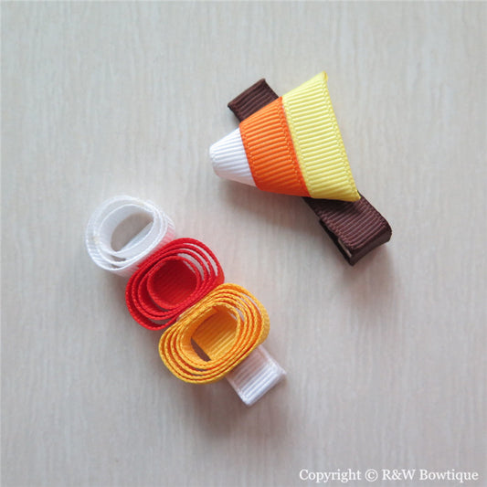 Candy Corn Sculptured Hair Clip