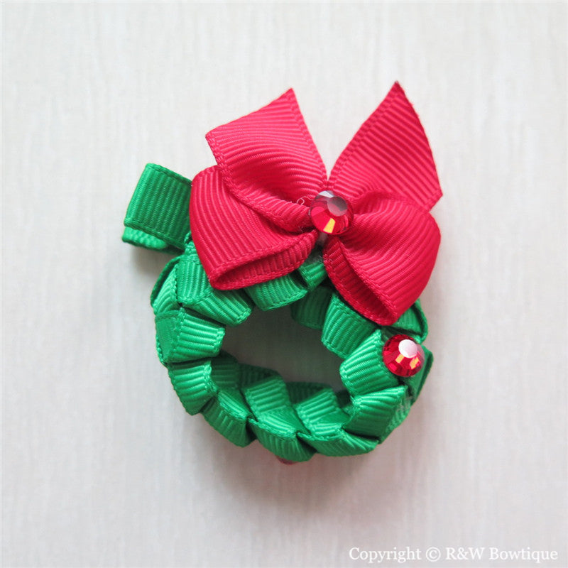 Christmas Wreath Sculptured Hair Clip