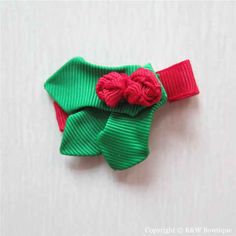 Holly Berry Sculptured Hair Clip