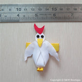 Rooster Sculptured Hair Clip