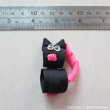 Black Cat Sculptured Hair Clip 