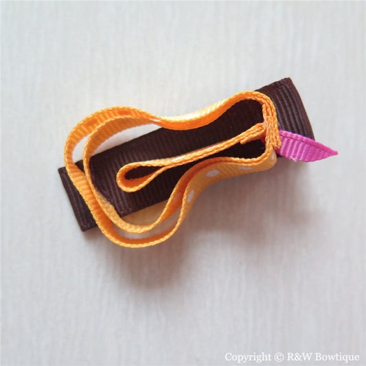 Peach Sculptured Hair Clip
