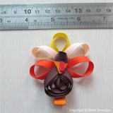 Thanksgiving Turkey #E Sculptured Hair Clip