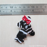 Zebra Sculptured Hair Clip