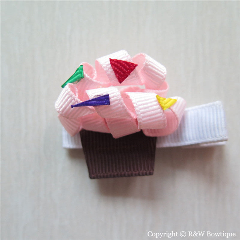 Cupcake #E Sculptured Hair Clip
