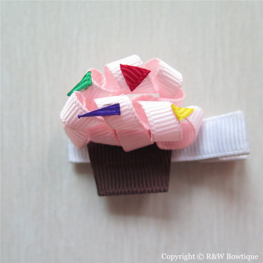 Cupcake #E Sculptured Hair Clip