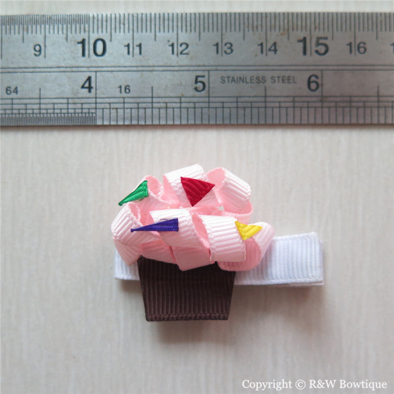 Cupcake #E Sculptured Hair Clip