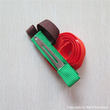 Orange Sculptured Hair Clip