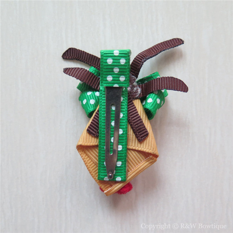 Reindeer Rudolph #A Sculptured Hair Clip