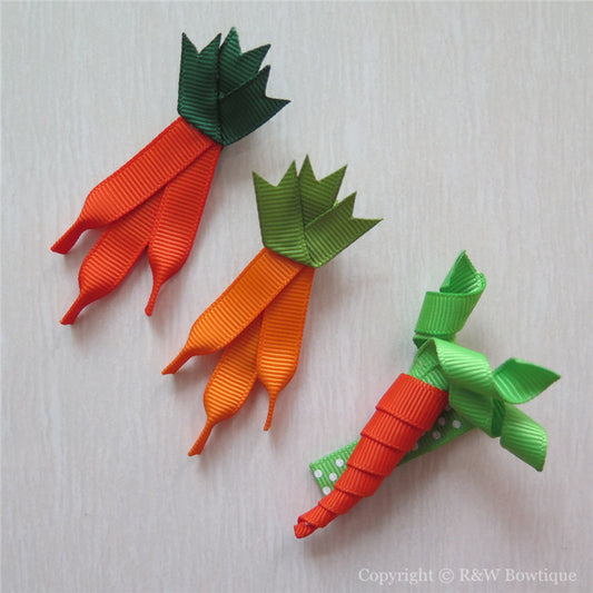 Easter Carrot Sculptured Hair Clip