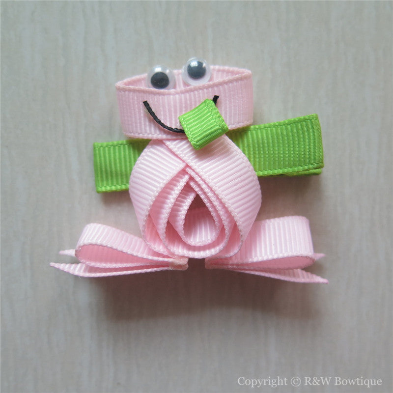 Frog #E Sculptured Hair Clip 