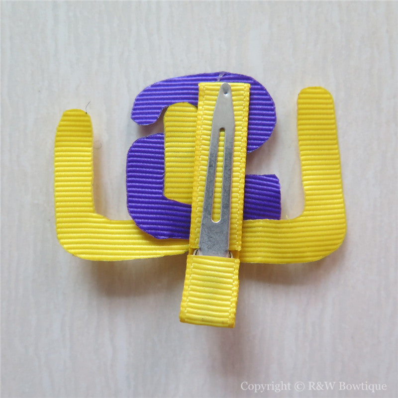 Letters Sculptured Hair Clip