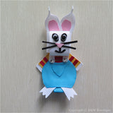 Easter Bunny #F Sculptured Hair Clip 