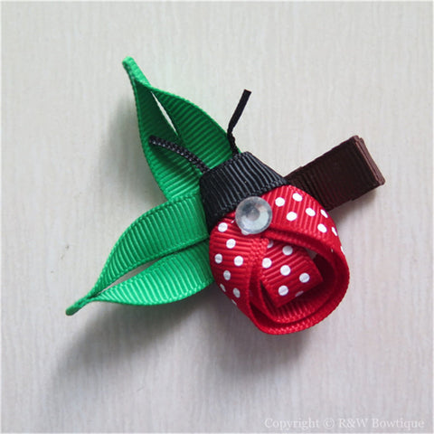 Ladybug #F Sculptured Hair Clip