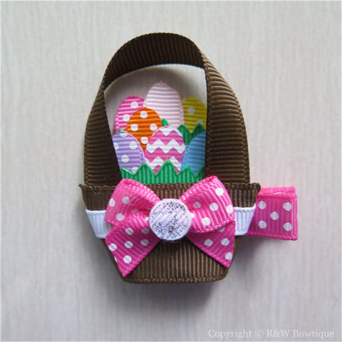 Easter Basket #D Sculptured Hair Clip