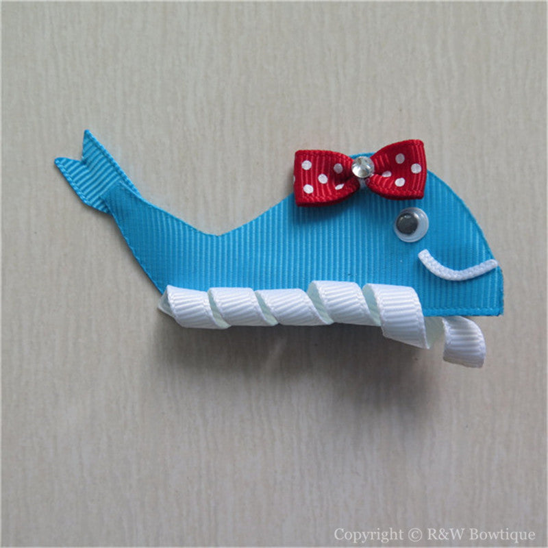 Whale #B Sculptured Hair Clip