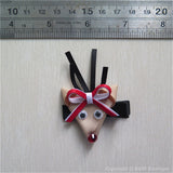Reindeer Rudolph #D Sculptured Hair Clip