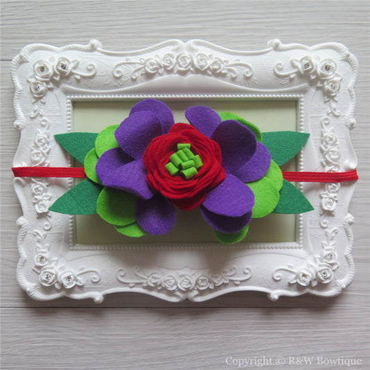 Disney Princess Ariel Inspired Felt Flower Crown Headband