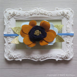 Golden Bluebell Felt Flower Crown Headband