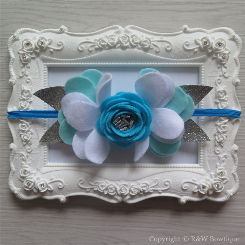Disney Princess Elsa Inspired Felt Flower Crown Headband