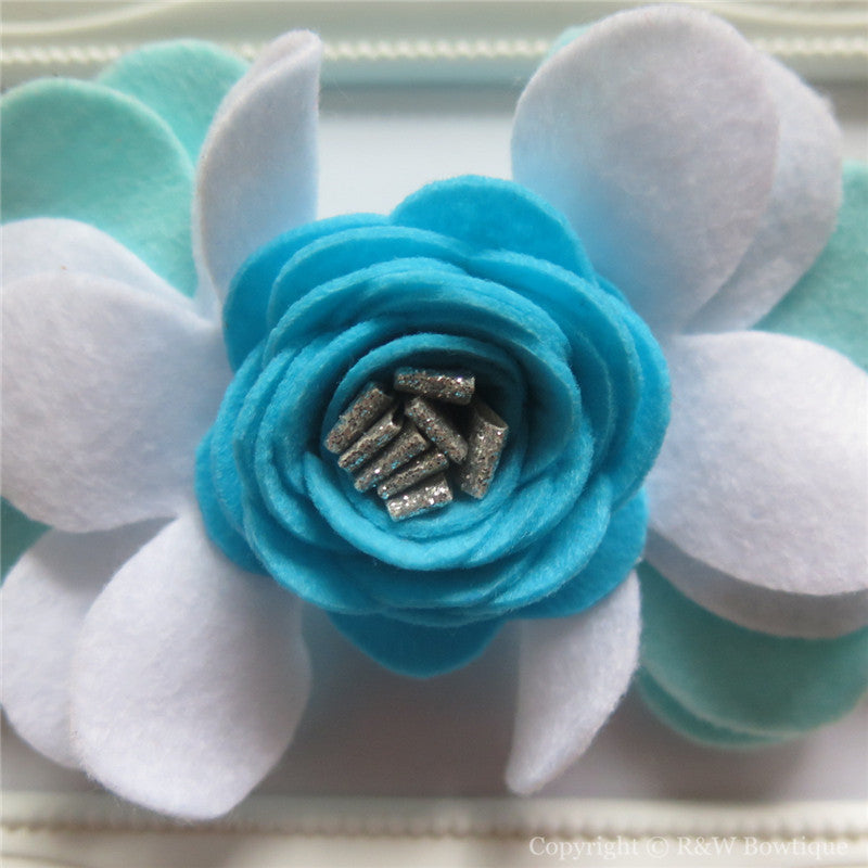 Disney Princess Elsa Inspired Felt Flower Crown Headband