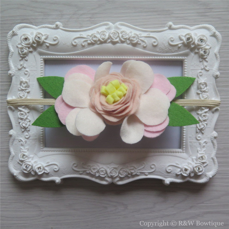 Oats Blush and Linen Flower Crown Headband